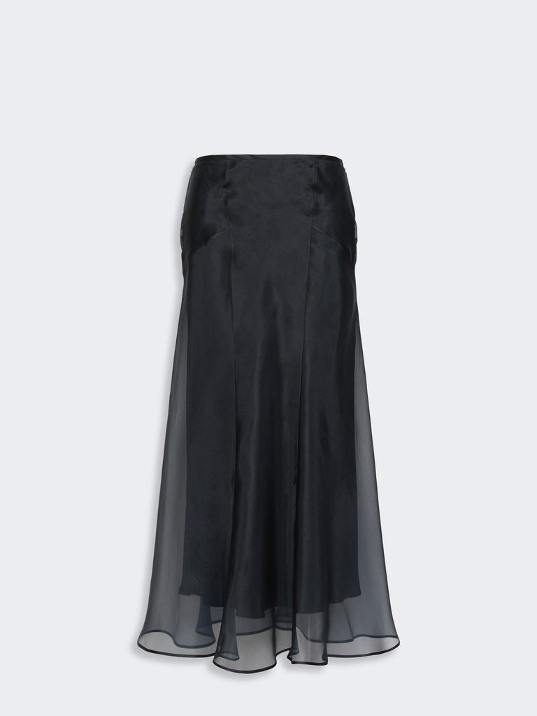 max mara silk organza calf-length skirt