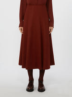 Camel Flared Skirt for Women - Raspberry - Max Mara UAE