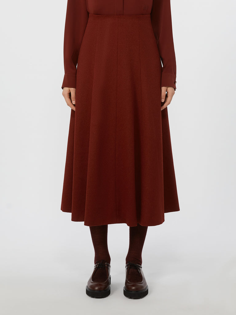 max mara camel flared skirt