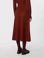 Camel Flared Skirt for Women - Raspberry - Max Mara UAE