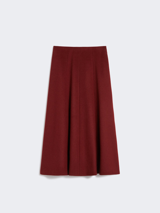 Camel Flared Skirt for Women - Raspberry - Max Mara UAE