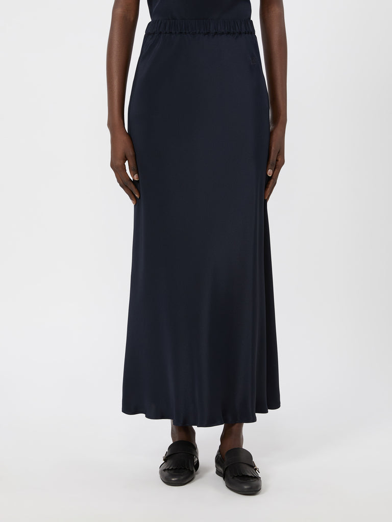 max mara long, silk crêpe de chine skirt