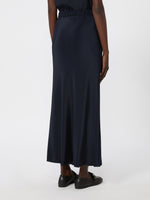 Long, Silk Crêpe De Chine Skirt for Women - Ultramarine - Max Mara UAE