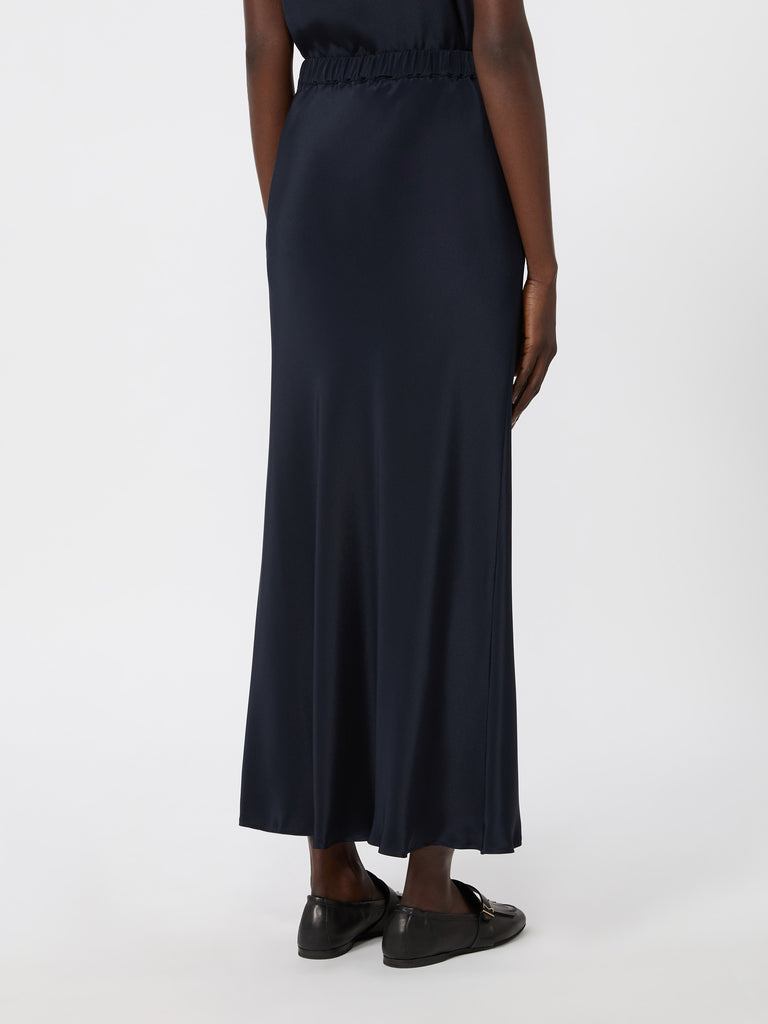 max mara long, silk crêpe de chine skirt