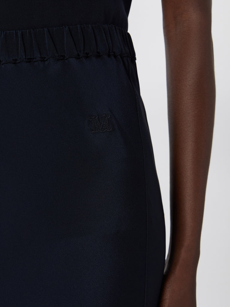 max mara long, silk crêpe de chine skirt