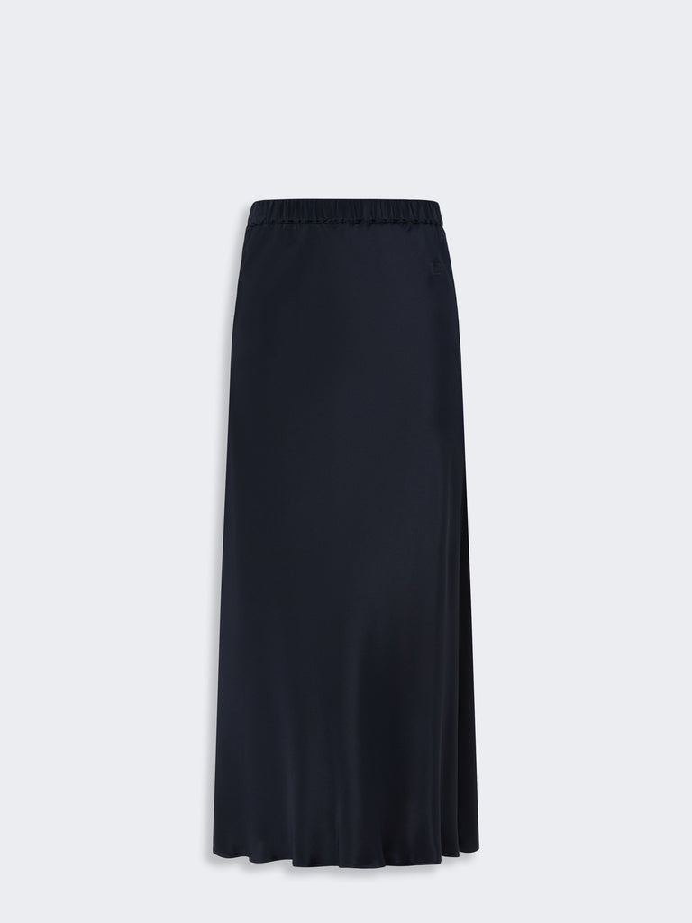 max mara long, silk crêpe de chine skirt