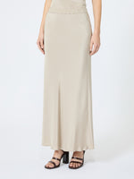 max mara long silk crêpe de chine skirt for women