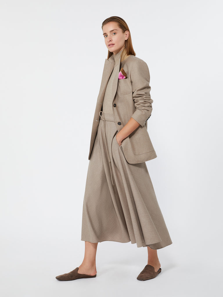 max mara flared cashmere foule skirt