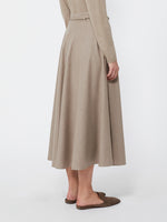 max mara flared cashmere foule skirt for women