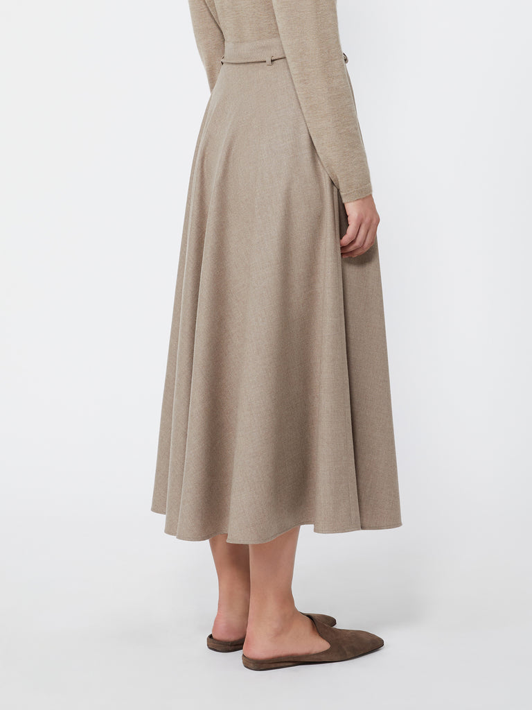 max mara flared cashmere foule skirt