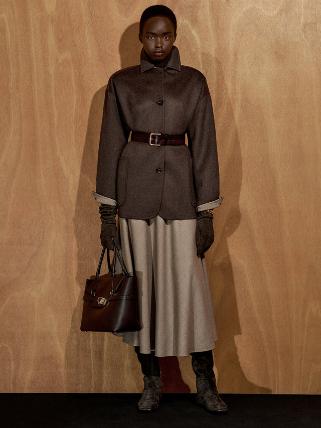 max mara flared cashmere foule skirt for women