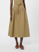 max mara pleated cotton ottoman skirt for women