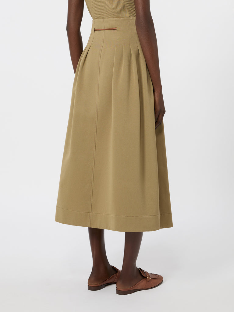 max mara pleated cotton ottoman skirt