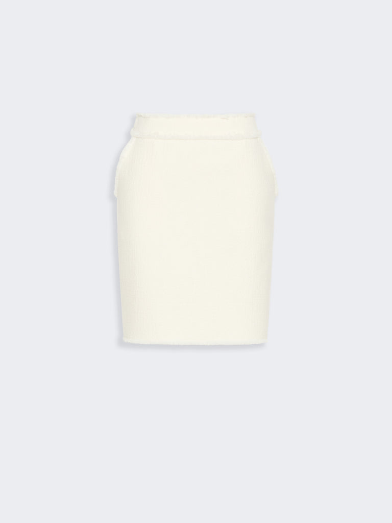max mara short wool jersey skirt
