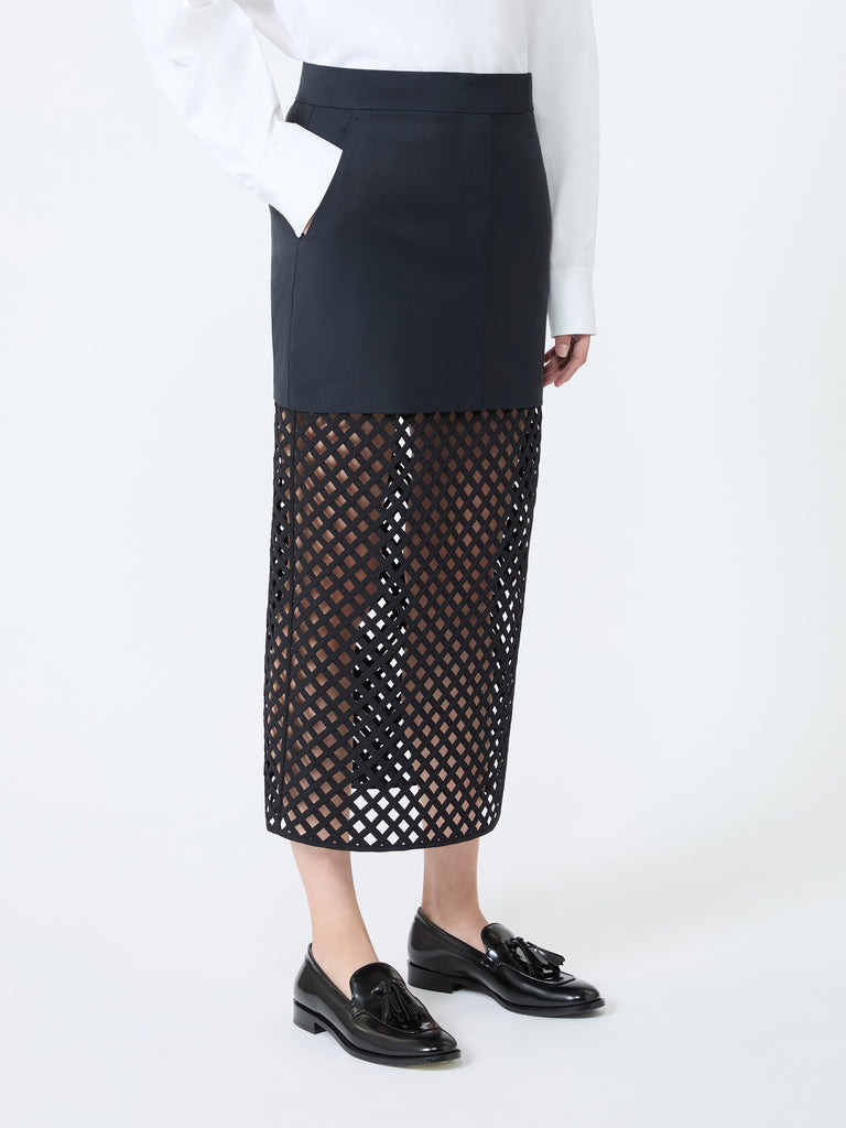 max mara woollen cloth pencil skirt