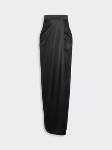 max mara long silk satin skirt for women