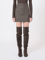 max mara short felted wool skirt for women