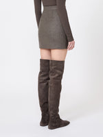 max mara short felted wool skirt for women