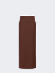 max mara long denim-effect wool skirt for women