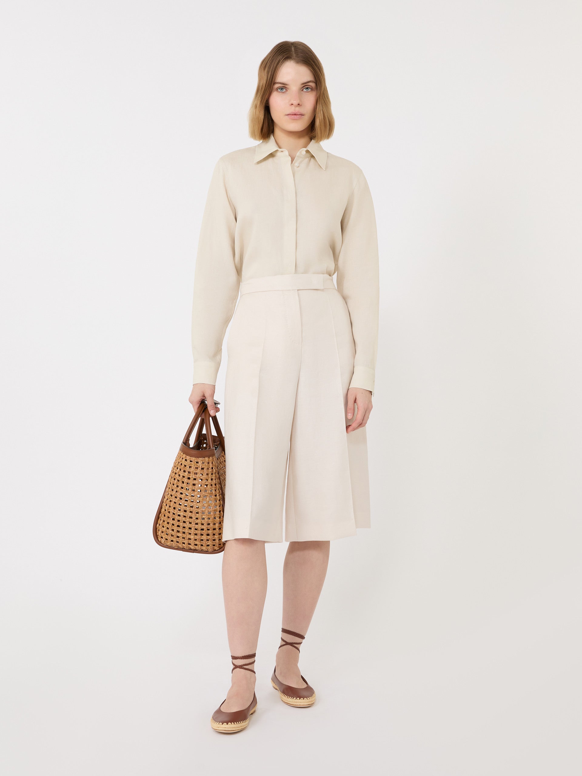 max mara linen canvas shirt for women