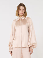 max mara silk satin shirt for women