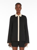 Colour block silk shirt