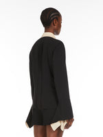 Colour block silk shirt