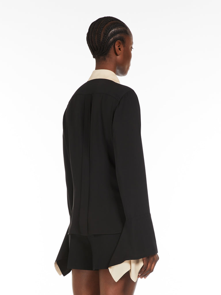 Colour block silk shirt