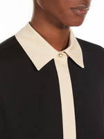 Colour block silk shirt