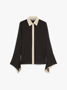 Colour block silk shirt