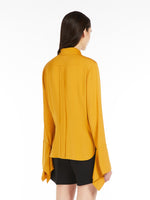 Silk Charmeuse Shirt for Women - Amber - Max Mara UAE