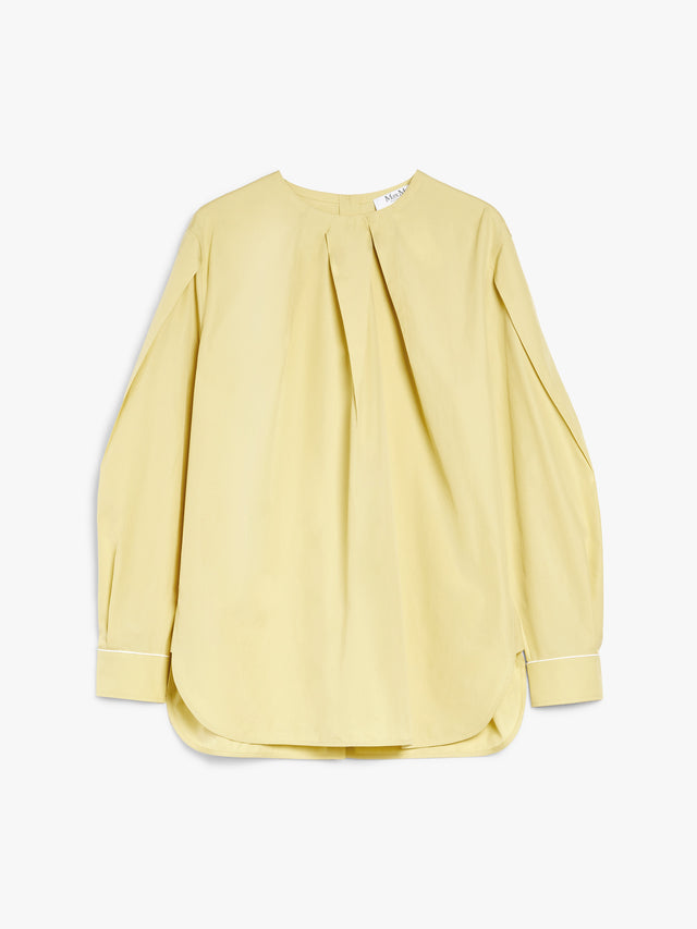 Oversized Blouse In Stretch Poplin for Women - Lemon - Max Mara UAE