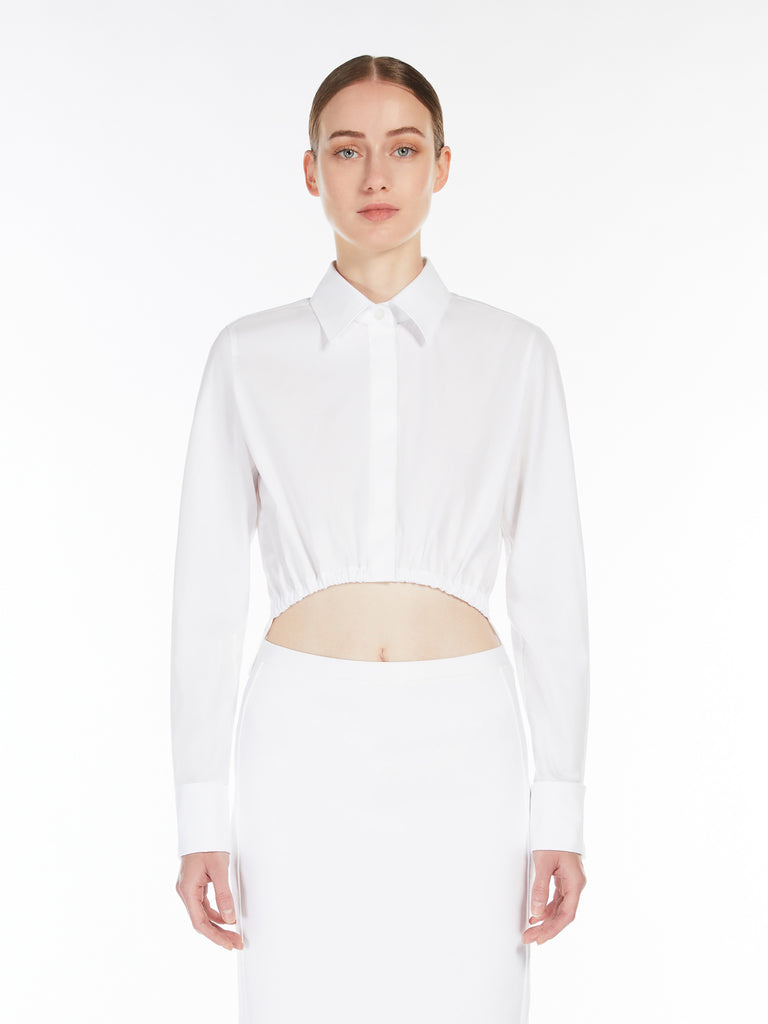 max mara cotton cropped shirt