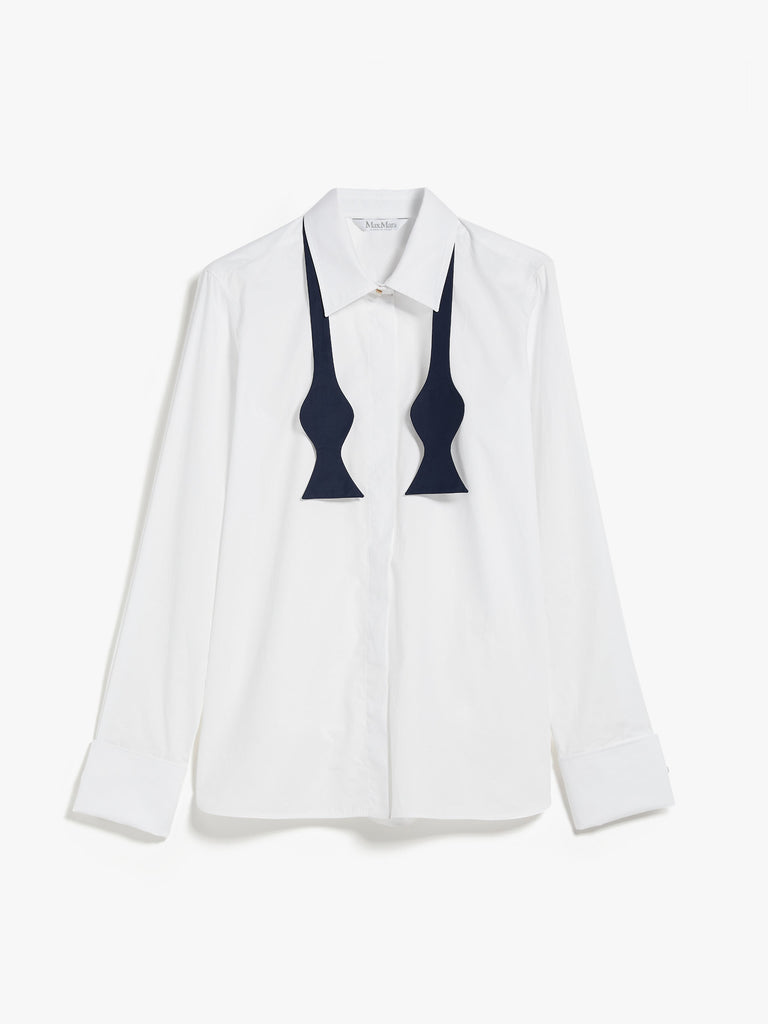 Cotton shirt with bow tie