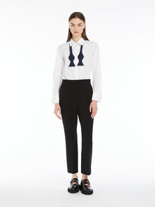 Cotton shirt with bow tie