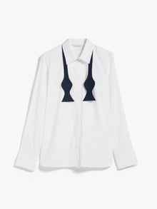 Cotton shirt with bow tie