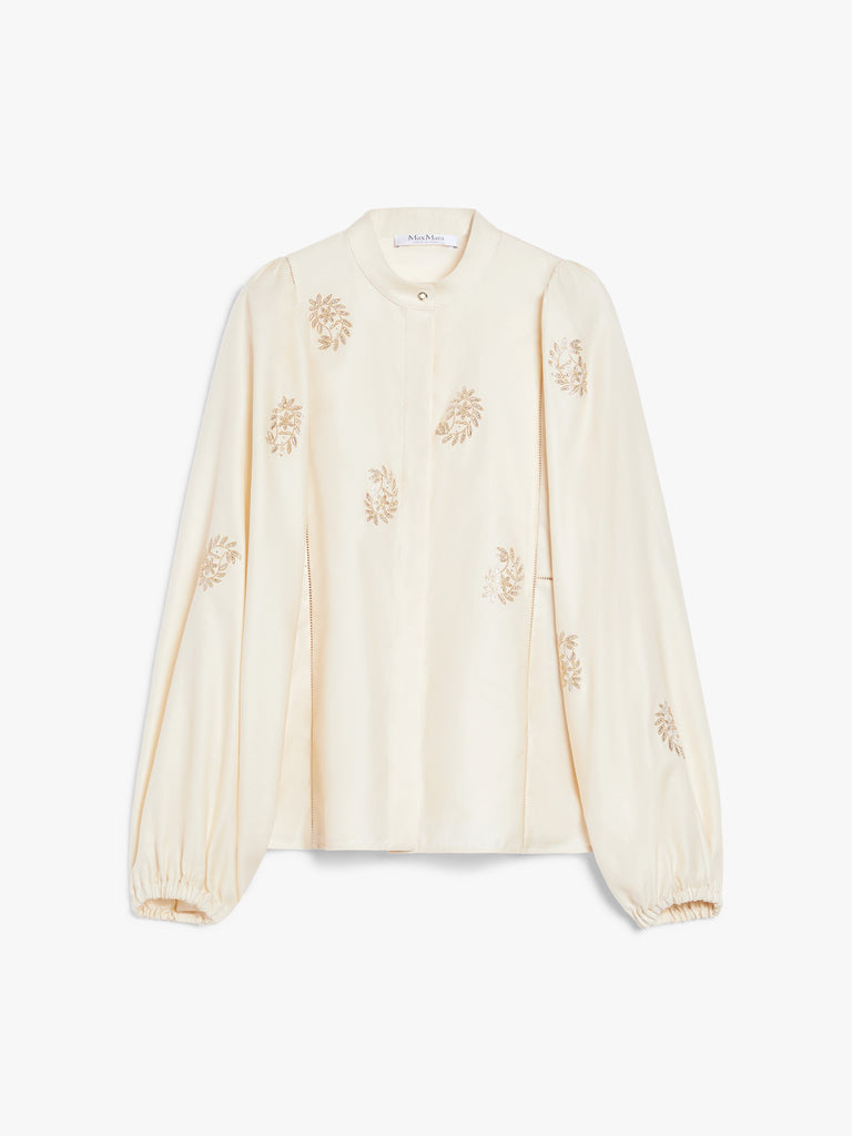 max mara lightweight cotton satin shirt
