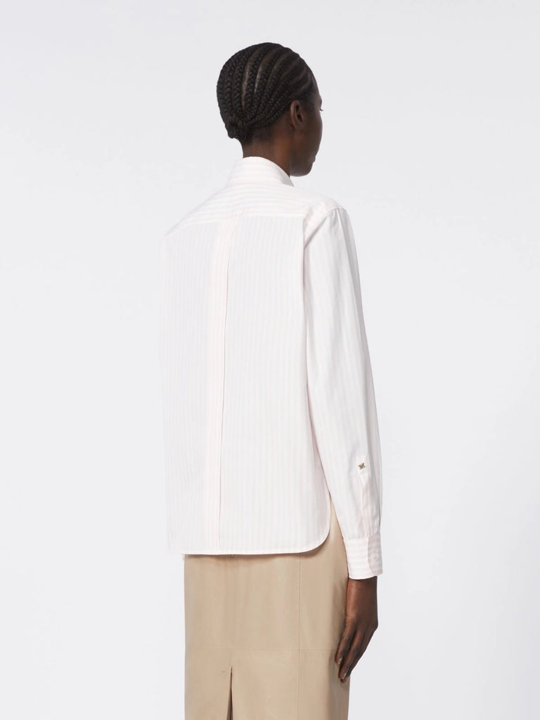 Striped poplin shirt