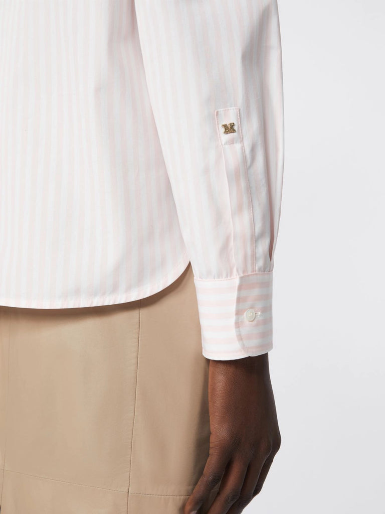 Striped poplin shirt
