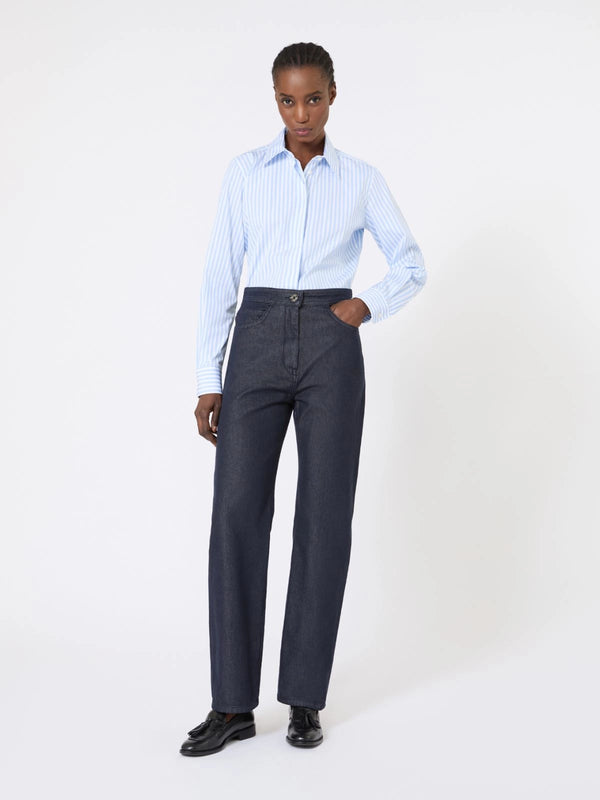 max mara striped poplin shirt for women