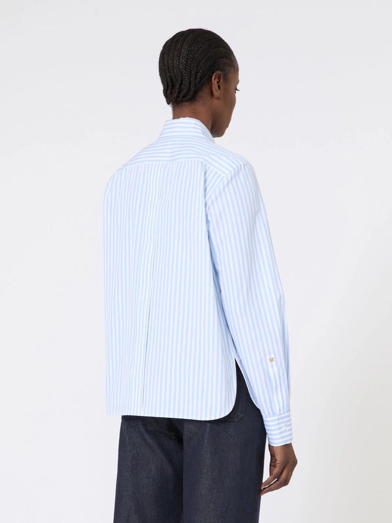 Striped poplin shirt