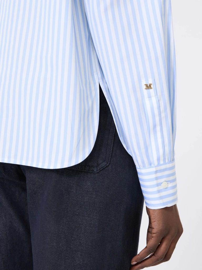 Striped poplin shirt