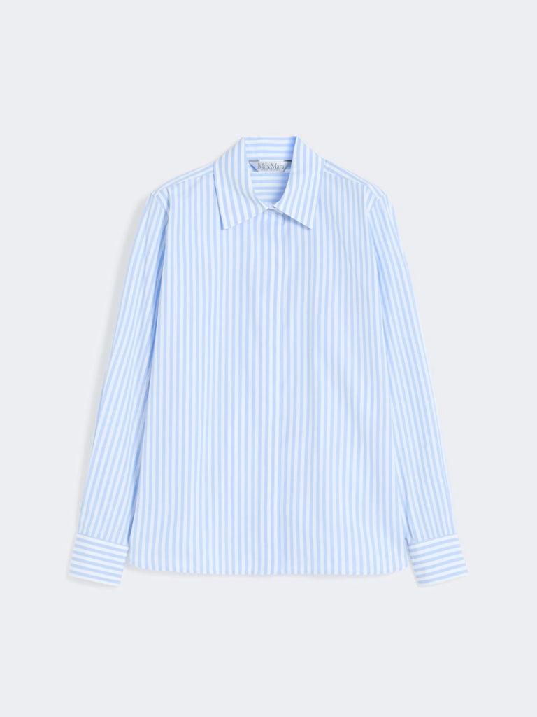 Striped poplin shirt