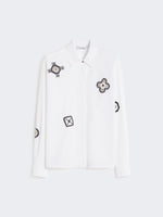 Embroidered poplin shirt