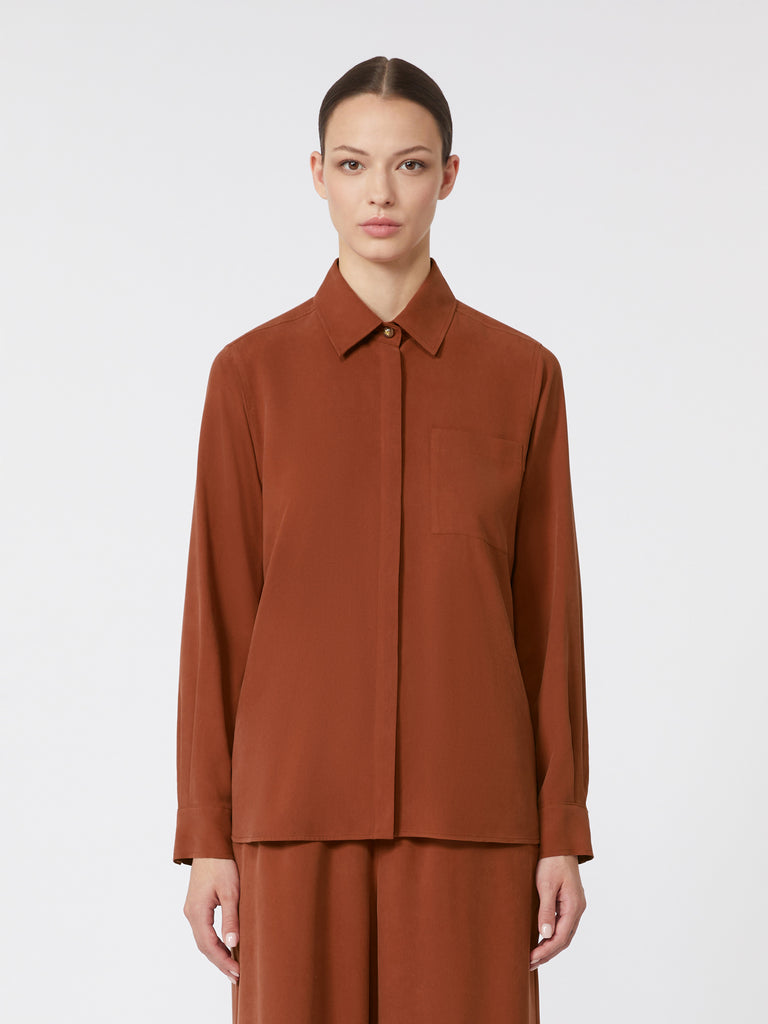 max mara silk canvas shirt