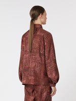 Relaxed-fit printed silk shirt