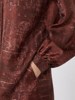 Relaxed-fit printed silk shirt