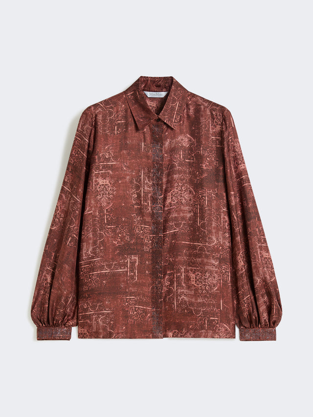 max mara relaxed-fit printed silk shirt for women