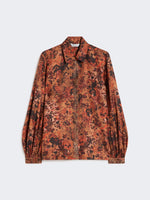 Relaxed-fit printed silk shirt