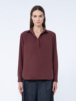 Silk Canvas Shirt for Women - Cherry - Max Mara UAE